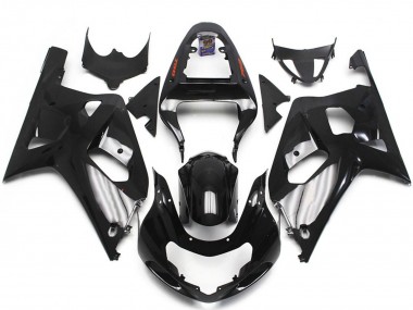 Shop 2001-2003 Suzuki GSXR 600 / GSXR 750 Motorcycle Fairings - Glossy Black Silver