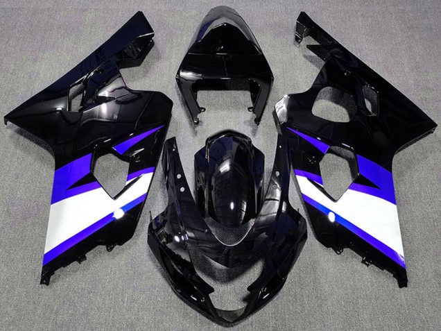 2004-2005 Suzuki GSXR 600 / GSXR 750 Motorcycle Fairings - Glossy Black Blue White