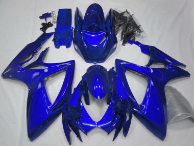 Shop 2006-2007 Suzuki GSXR 600 / GSXR 750 Motorcycle Fairings - Glossy Blue Plain