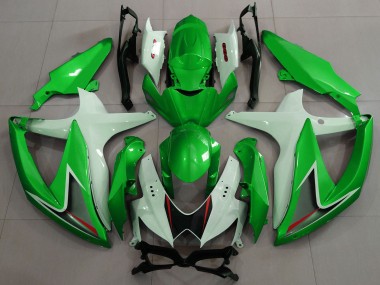 Shop 2008-2010 Suzuki GSXR 600 / GSXR 750 Motorcycle Fairings - White Green Black Red