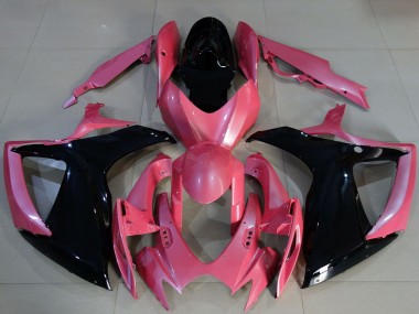 Shop 2006-2007 Suzuki GSXR 600 / GSXR 750 Motorcycle Fairings - Pink Glossy Black
