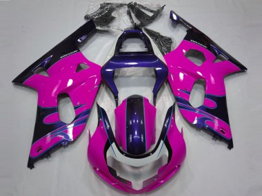 Shop 2001-2003 Suzuki GSXR 600 / GSXR 750 Motorcycle Fairings - Pink Glossy Blue