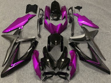 Shop 2008-2010 Suzuki GSXR 600 / GSXR 750 Motorcycle Fairings - Pink Glossy Black Matte Black