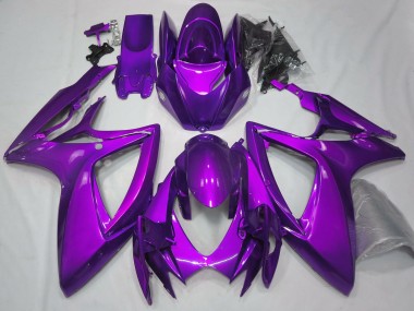 Shop 2006-2007 Suzuki GSXR 600 / GSXR 750 Motorcycle Fairings - Plain Glossy Purple