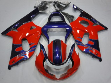 Shop 2001-2003 Suzuki GSXR 600 / GSXR 750 Motorcycle Fairings - Red Blue Glossy Black