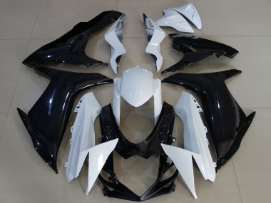 Shop 2011-2024 Suzuki GSXR 600 / GSXR 750 Motorcycle Fairings - White Glossy Black