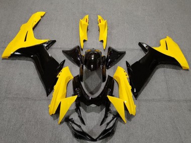 Shop 2011-2024 Suzuki GSXR 600 / GSXR 750 Motorcycle Fairings - Yellow Glossy Black