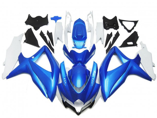2008-2010 Suzuki GSXR 600 / GSXR 750 Motorcycle Fairings - White Light Blue