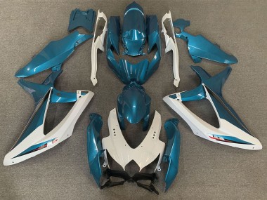 Shop 2008-2010 Suzuki GSXR 600 / GSXR 750 Motorcycle Fairings - White Light Blue OEM Style