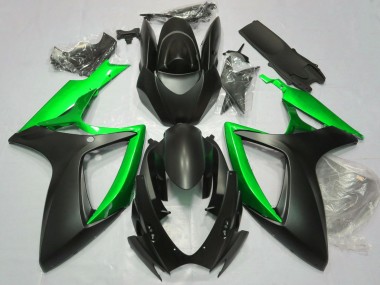 Shop 2006-2007 Suzuki GSXR 600 / GSXR 750 Motorcycle Fairings - Matte Black Green