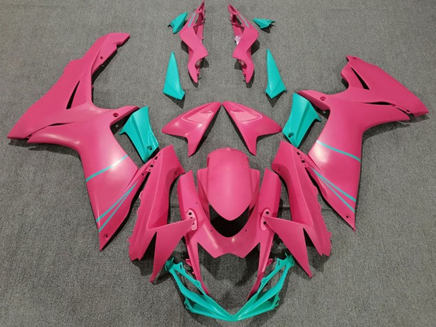 2011-2024 Suzuki GSXR 600 / GSXR 750 Motorcycle Fairings - Pink Teal