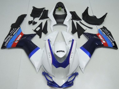 Shop 2011-2024 Suzuki GSXR 600 / GSXR 750 Motorcycle Fairings - White Blue Black Red Motul