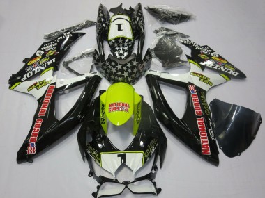 Shop 2008-2010 Suzuki GSXR 600 / GSXR 750 Motorcycle Fairings - White Yellow Red Black National Guard