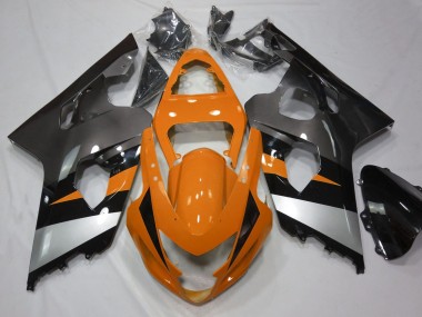 Shop 2004-2005 Suzuki GSXR 600 / GSXR 750 Motorcycle Fairings - Orange Silver