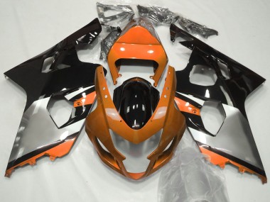 Shop 2004-2005 Suzuki GSXR 600 / GSXR 750 Motorcycle Fairings - Orange Silver Black