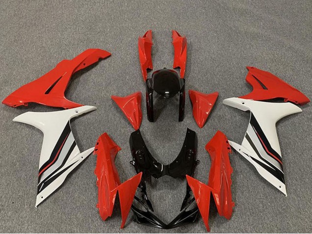 2011-2024 Suzuki GSXR 600 / GSXR 750 Motorcycle Fairings - Red White Black
