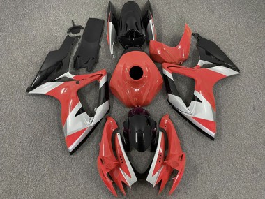 Shop 2006-2007 Suzuki GSXR 600 / GSXR 750 Motorcycle Fairings - Red Silver Black