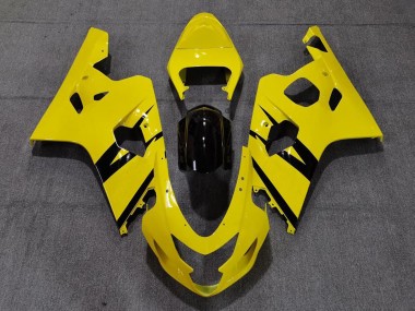 Shop 2004-2005 Suzuki GSXR 600 / GSXR 750 Motorcycle Fairings - Yellow Glossy Black OEM Style