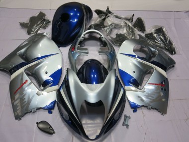 Shop 1996-2007 Suzuki GSXR 1300 Motorcycle Fairing - Silver Blue