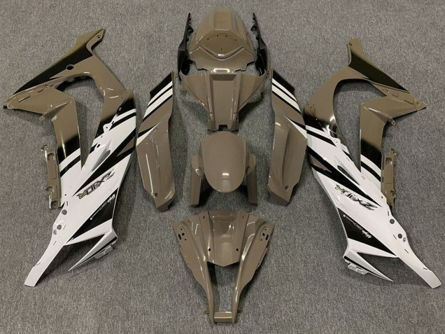 2011-2015 Kawasaki ZX10R Motorcycle Fairings - Brown White Black