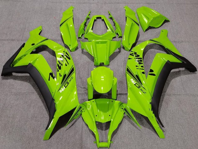 2011-2015 Kawasaki ZX10R Motorcycle Fairings - Green Matte Black