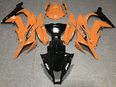 Shop 2011-2015 Kawasaki ZX10R Motorcycle Fairings - Orange Glossy Black