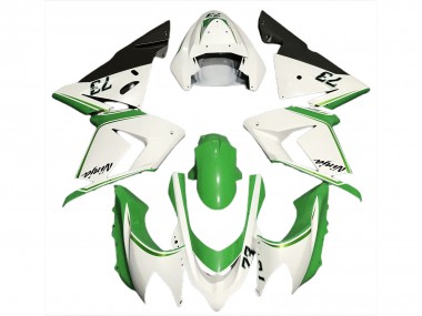 Shop 2004-2005 Kawasaki ZX10R Motorcycle Fairings - Glossy White Green