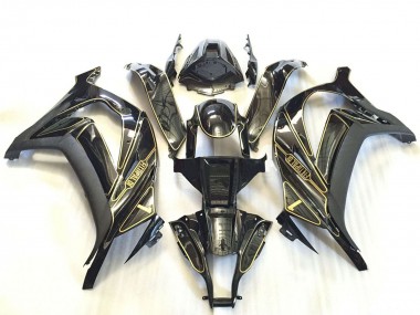 Shop 2011-2015 Kawasaki ZX10R Motorcycle Fairings - Silver Glossy Black Matte Black Gold