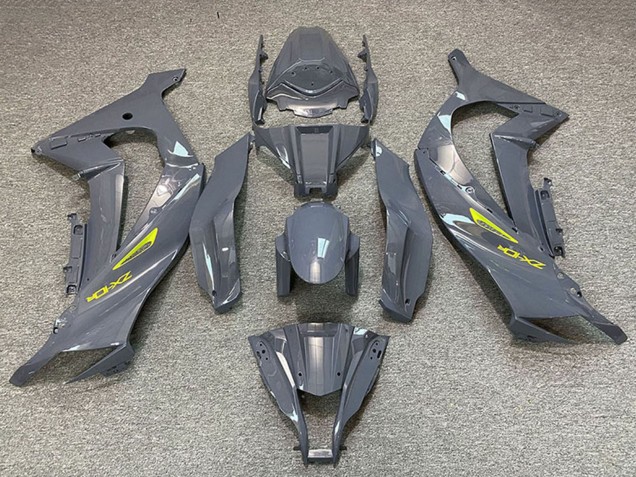 2011-2015 Kawasaki ZX10R Motorcycle Fairings - Nardo Grey Yellow