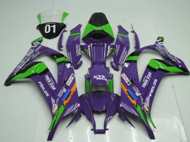 Shop 2011-2015 Kawasaki ZX10R Motorcycle Fairings - Purple Black Green Orange White Trick Star Eva Racing OEM Style