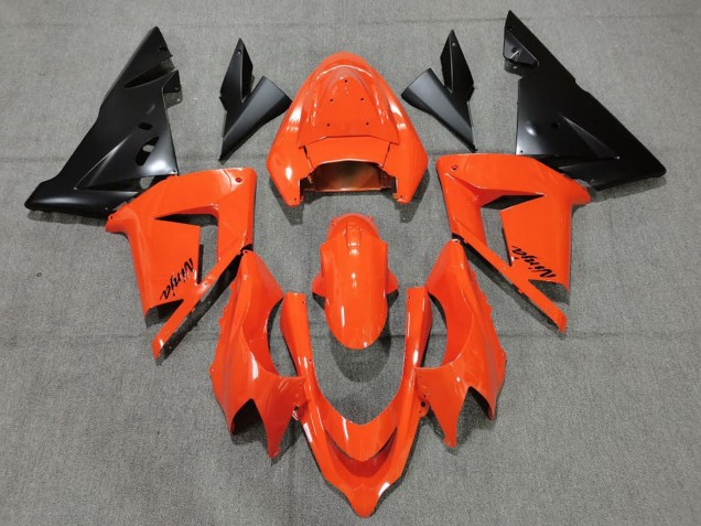 2004-2005 Kawasaki ZX10R Motorcycle Fairings - Orange Black