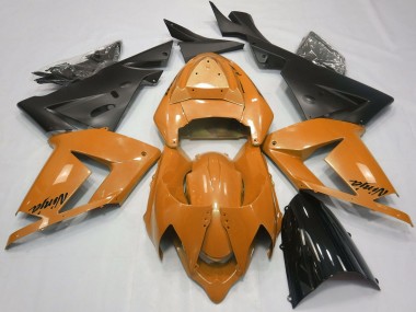 Shop 2004-2005 Kawasaki ZX10R Motorcycle Fairings - Pearl Orange Black