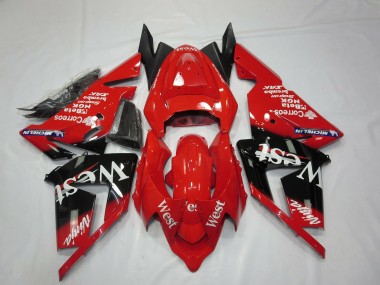 Shop 2004-2005 Kawasaki ZX10R Motorcycle Fairings - Red West