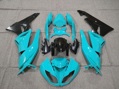 Shop 2009-2012 Kawasaki ZX6R Motorcycle Fairing Kits - Blue Glossy Black