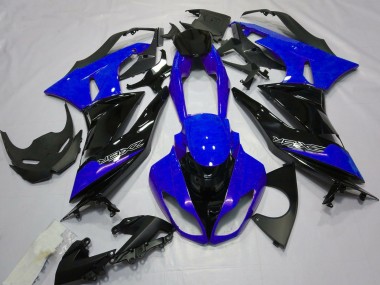 Shop 2009-2012 Kawasaki ZX6R Motorcycle Fairings - Blue Glossy Black