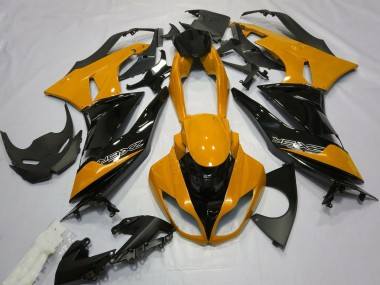 Shop 2009-2012 Kawasaki ZX6R Motorcycle Fairings - Orange Glossy Black