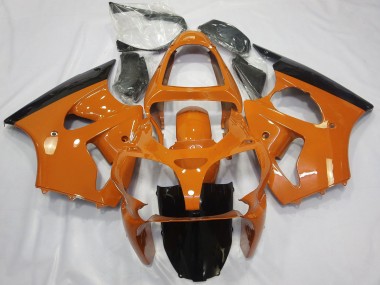 Shop 2000-2002 Kawasaki ZX6R Motorcycle Fairings - Orange Glossy Black