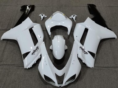Shop 2007-2008 Kawasaki ZX6R Motorcycle Fairings - Plain White Gloss