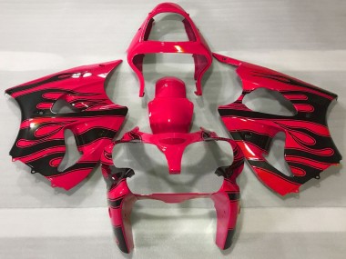 Shop 2000-2002 Kawasaki ZX6R Motorcycle Fairings - Red Black Flame