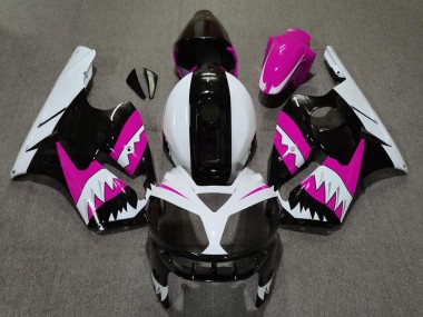 Shop 2002-2006 Kawasaki ZX12R Motorcycle Fairings - Pink Black White Shark