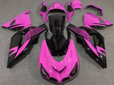 Shop 2006-2011 Kawasaki ZX14R Motorcycle Fairings - Pink Glossy Black