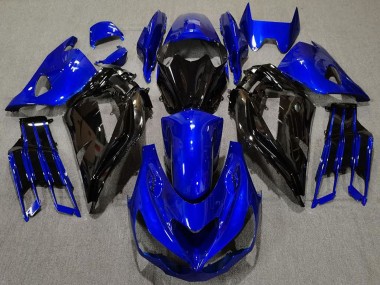 Shop 2012-2024 Kawasaki ZX14R Motorcycle Fairing - Blue Glossy Black