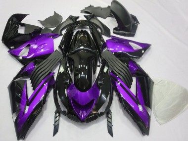 Shop 2006-2011 Kawasaki ZX14R Motorcycle Fairings - Purple Glossy Black