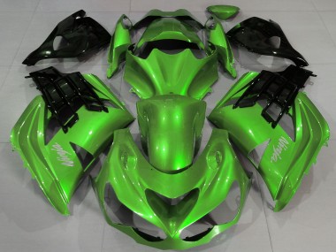 Shop 2012-2024 Kawasaki ZX14R Motorcycle Fairings - Liquid Green Black
