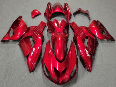 Shop 2006-2011 Kawasaki ZX14R Motorcycle Fairings - Red White Ninja