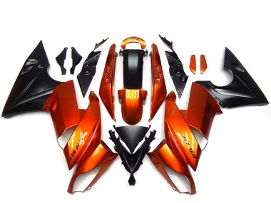 Shop 2009-2011 Kawasaki Ninja 650R Motorcycle Fairings - Orange Black