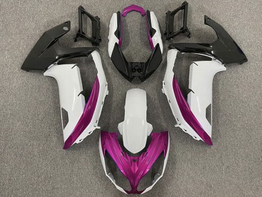 Shop 2009-2011 Kawasaki Ninja 650R Motorcycle Fairings - White Magenta Matte Black