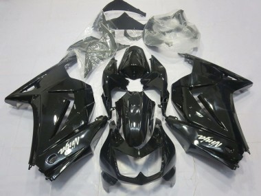 Shop 2008-2012 Kawasaki Ninja 250 Motorcycle Fairings - Glossy Black White Ninja