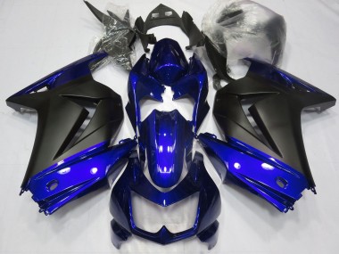 Shop 2008-2012 Kawasaki Ninja 250 Motorcycle Fairings - Blue Matte Black