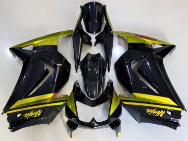 Shop 2008-2012 Kawasaki Ninja 250 Motorcycle Fairings - Glossy Black Yellow